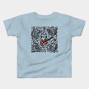 Rockin' Cats - Inspired by Keith Haring Kids T-Shirt